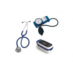 Matériel médical, tensiometre, stethoscope, electrocardiographe, otoscope,  divan electrique, tabouret, pese personne, pese bebe oxymetre, thermometre,  bistouri, spirometre, audiometre, doppler, pansement,desinfection, materiel  kine, instrument medical